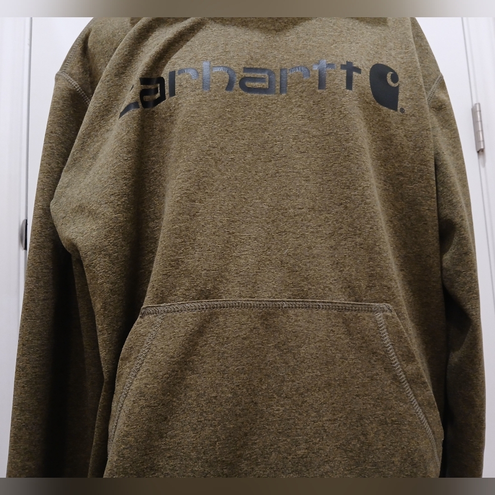 Men's Carhartt Olive Green‎ Hoodie - Picture 2 of 12